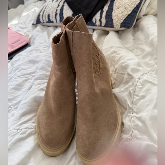 Dolce Vita Taupe Heeled Boots - Picture 2 of 5